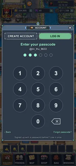 The 6-digit passcode pad on a phone