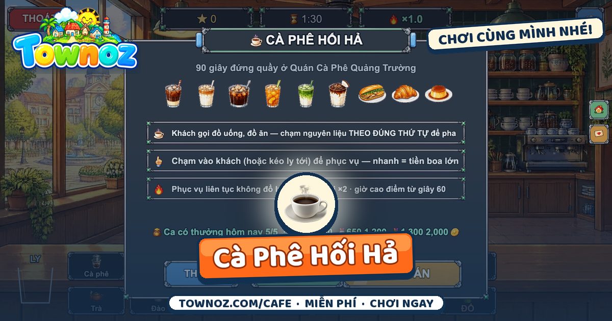 Ảnh giới thiệu game Cà Phê Hối Hả