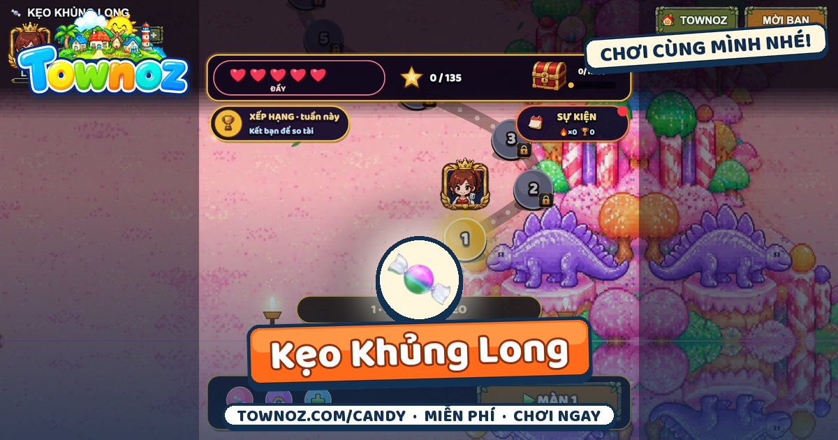 Ảnh giới thiệu game Kẹo Khủng Long