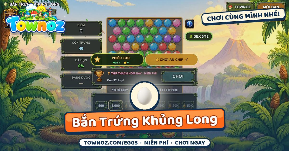 Ảnh giới thiệu game Bắn Trứng Khủng Long